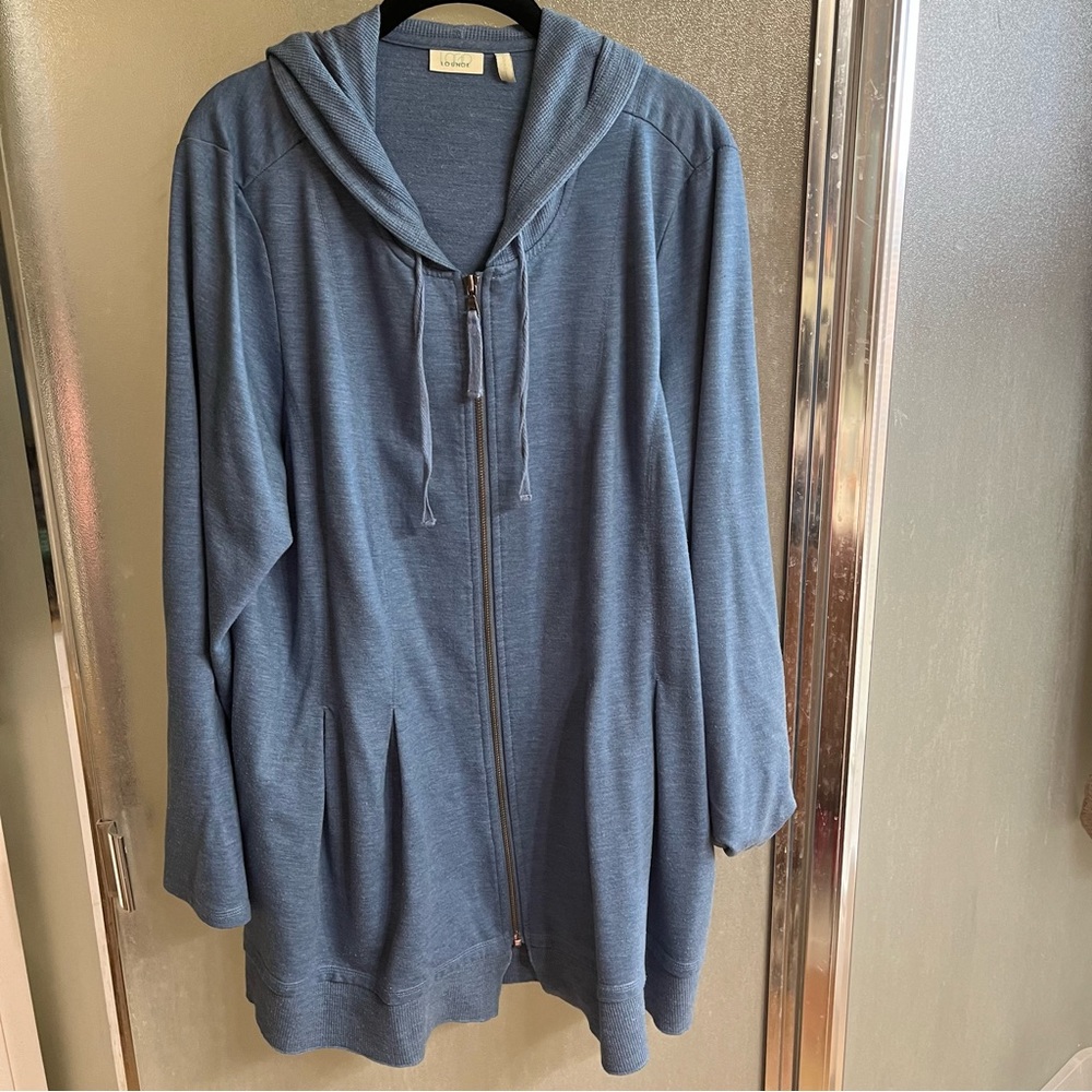 Logo tunic-length hoodie